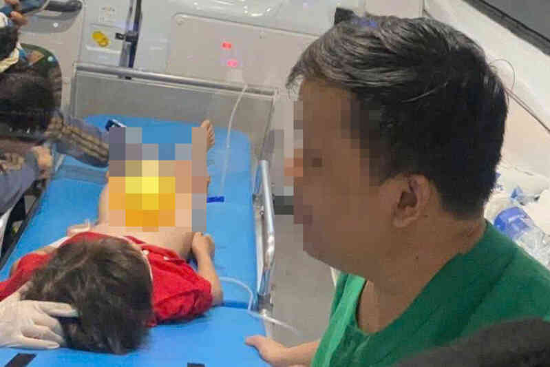 Bé trai 9 tuổi suýt chết khi tắm ao