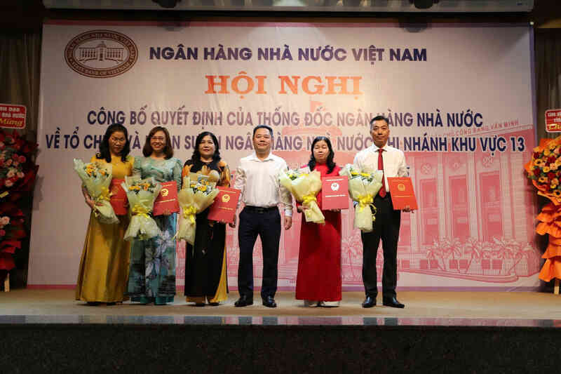 NHNN sắp xếp lại Chi nhánh Khu vực 13 theo địa giới hành chính mới