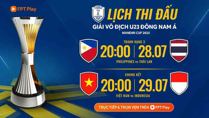 Lịch thi đấu chung kết U23 Đông Nam Á 2025 mới nhất