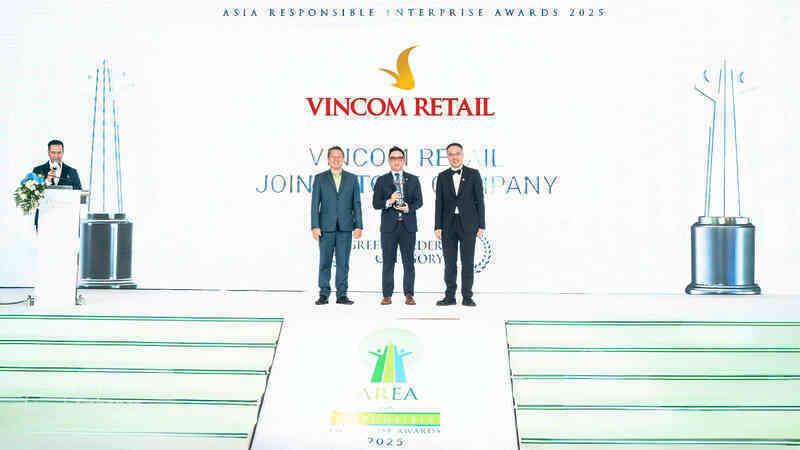 Vincom Retail giành ‘cú đúp’: Top 50 công ty niêm yết và Lãnh đạo Xanh châu Á