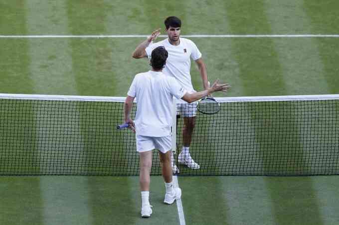 Alcaraz đấu Fritz ở bán kết Wimbledon