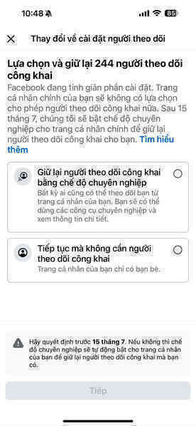 Làm điều này trước 15/7 để không bị mất người theo dõi Facebook