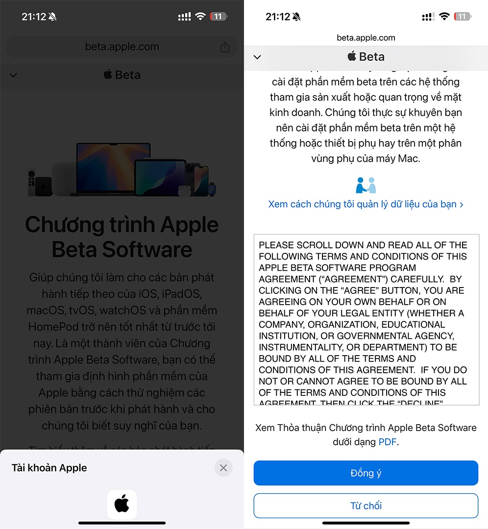 Cách cập nhật iOS 26.1 Beta để sử dụng Apple Intelligence tiếng Việt
