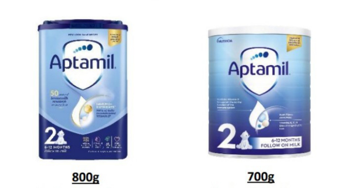 Thêm nhiều lô sữa Aptamil bị thu hồi