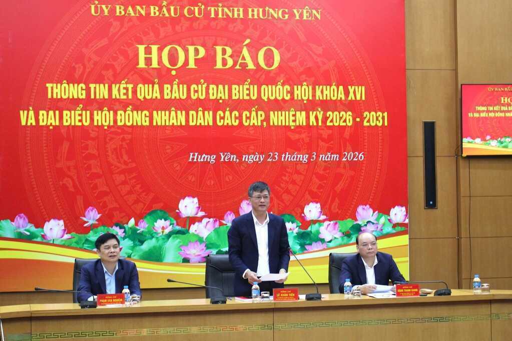 Hưng Yên đạt 99,56% cử tri đi bầu cử