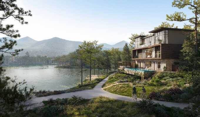 Biệt thự Lakeside Residences kiến trúc đương đại trên địa hình thung lũng