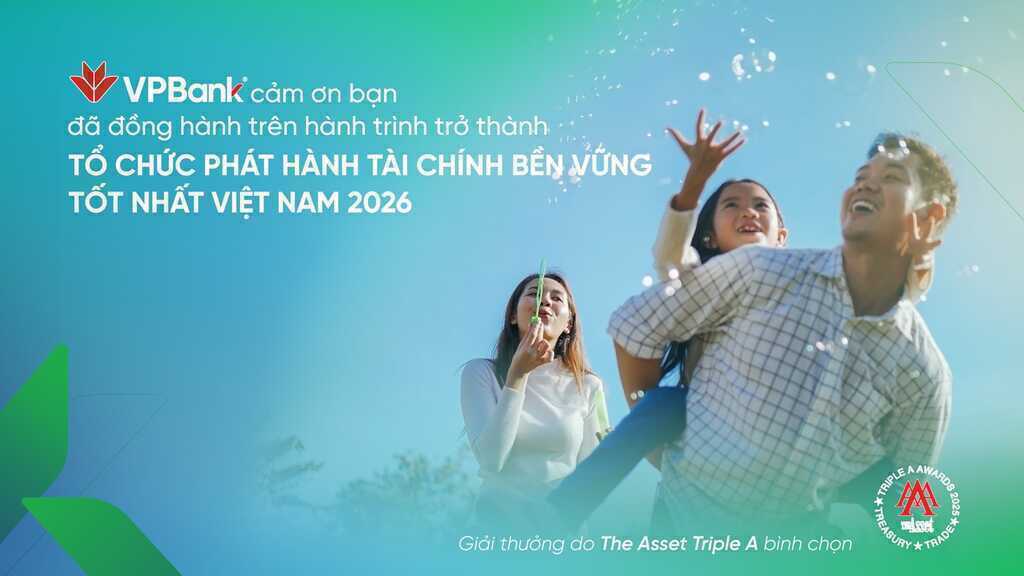 VPBank được vinh danh “Tổ chức phát hành tài chính bền vững tốt nhất Việt Nam 2026”