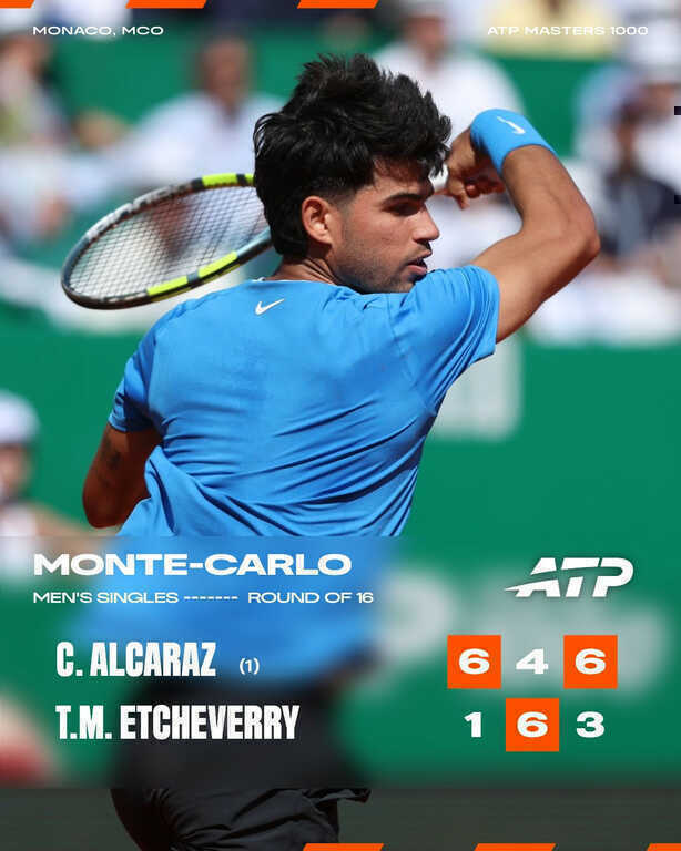 Carlos Alcaraz nghẹt thở vào tứ kết Monte Carlo