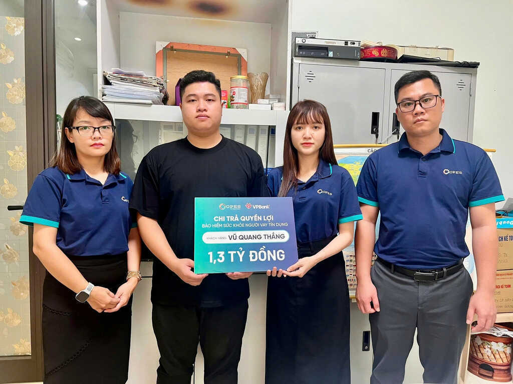 OPES chi trả hơn 1,3 tỷ đồng cho người thân khách hàng mua bảo hiểm ở Hải Phòng