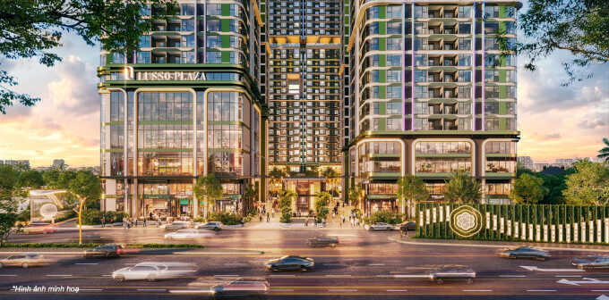 Lusso Saigon có trung tâm thương mại 3 tầng tại khối đế