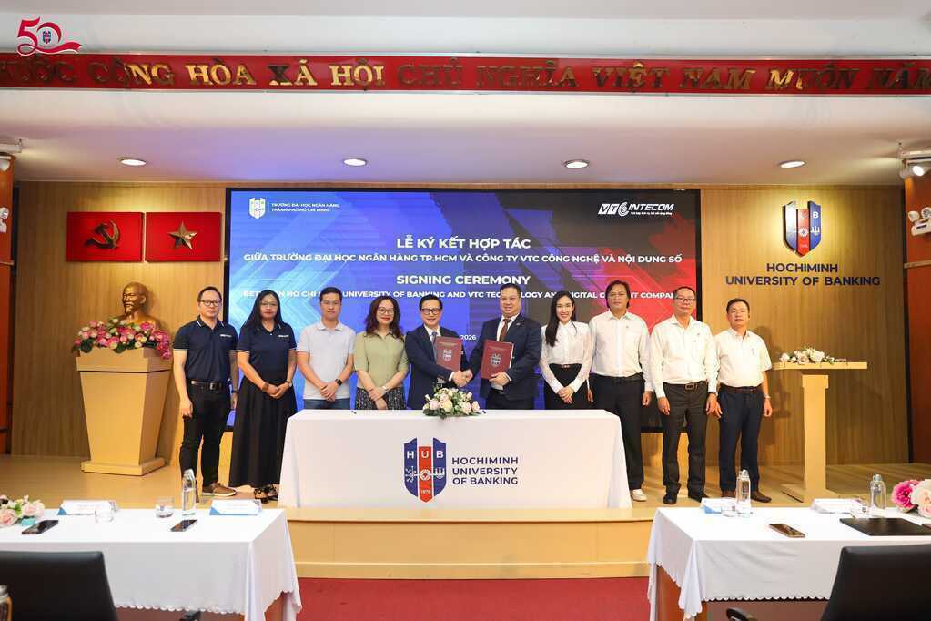 VTC Intecom và Trường Đại học Ngân hàng TPHCM ký kết hợp tác chiến lược