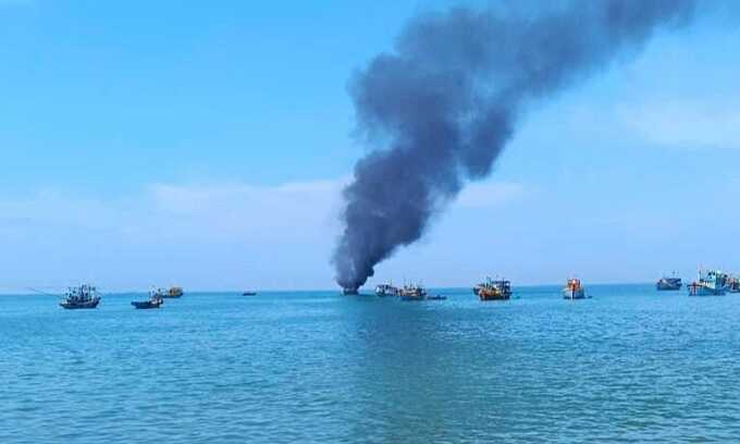 Cháy tàu chở dầu, một người mất tích