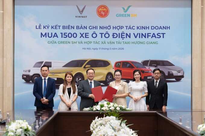 Hãng taxi mua 1.500 ôtô điện VinFast