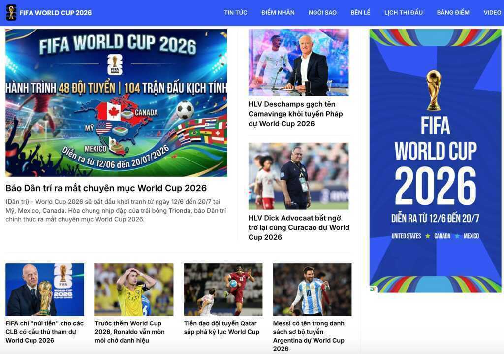 Báo Dân trí ra mắt chuyên mục World Cup 2026