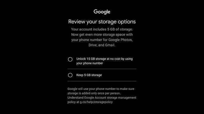 Tài khoản Gmail mới tạo có thể không nhận được 15GB lưu trữ miễn phí