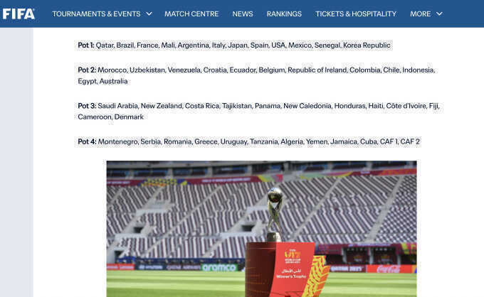 FIFA không đưa Việt Nam vào danh sách dự U17 World Cup 2026
