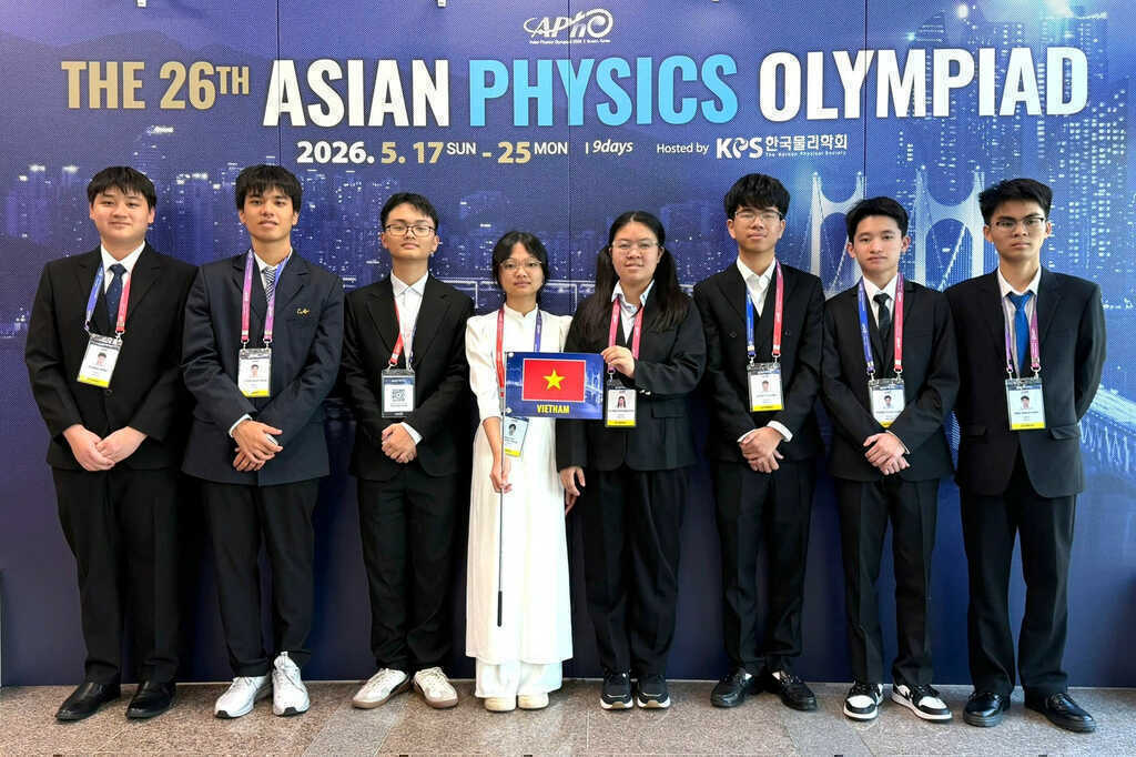 Học sinh Việt Nam giành 6 Huy chương Bạc Olympic Vật lý châu Á năm 2026