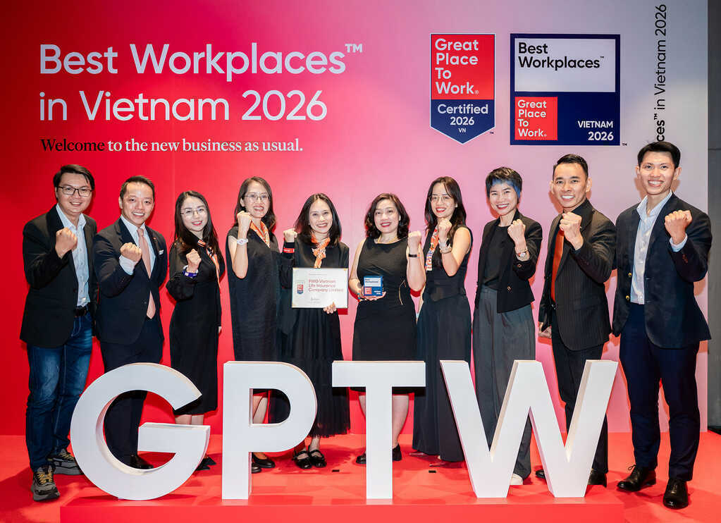FWD Việt Nam - dấu ấn 10 năm với giải thưởng Best Workplaces in Vietnam 2026