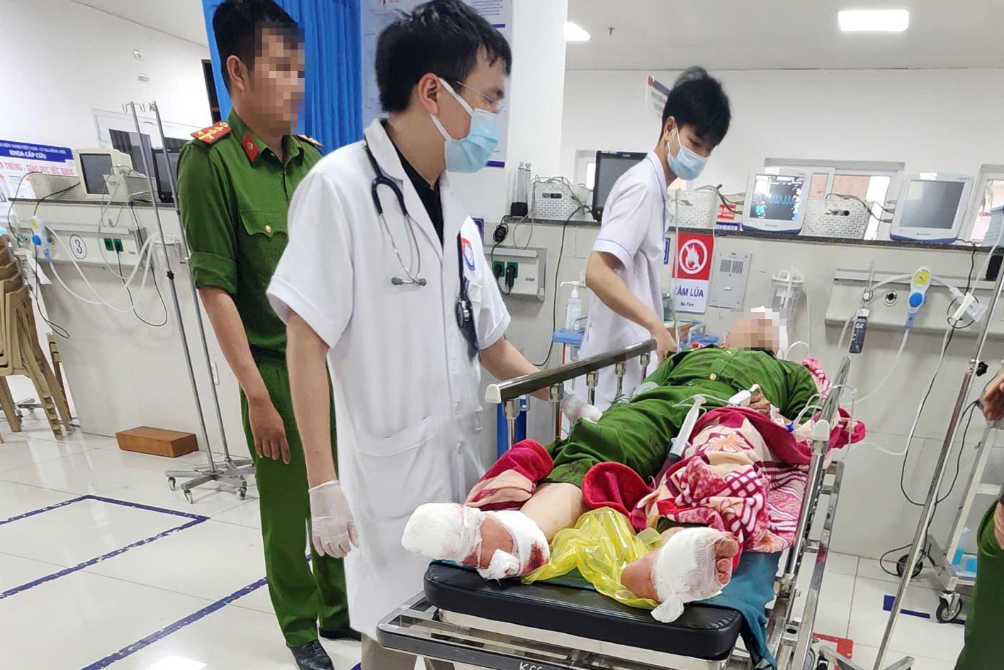 Đại úy công an bị chém trọng thương tại trụ sở đã qua cơn nguy kịch