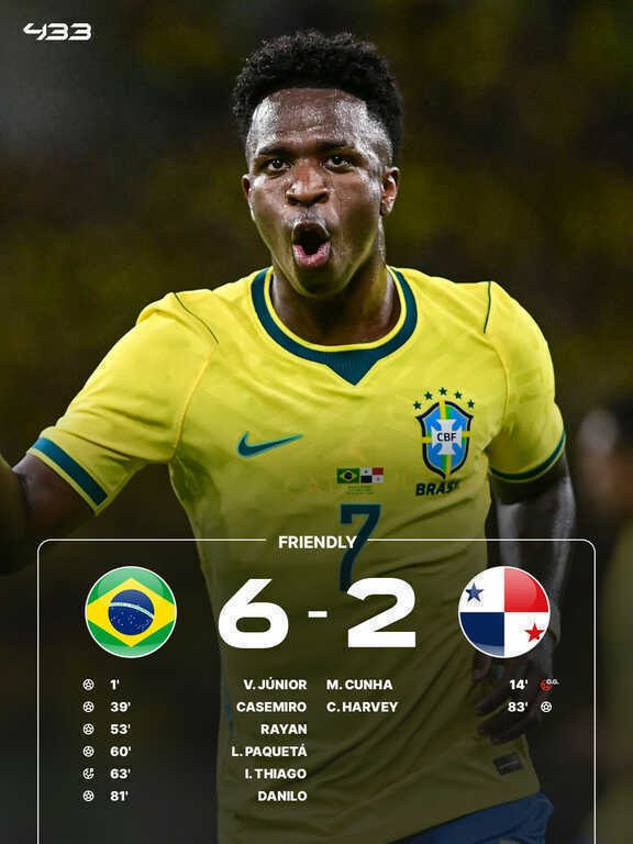 Casemiro cùng Vinicius rực sáng, Brazil thắng kiểu tennis