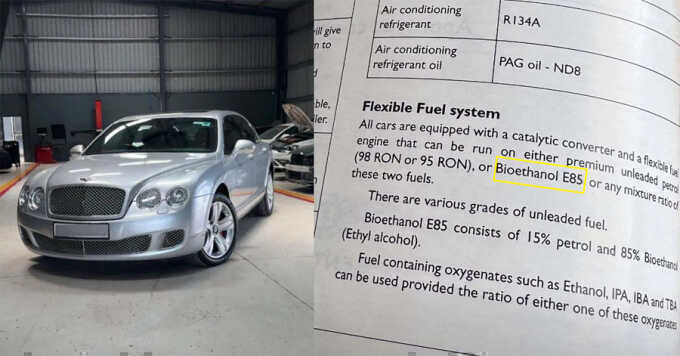 Xe siêu sang Bentley đời 2011 dùng xăng E85