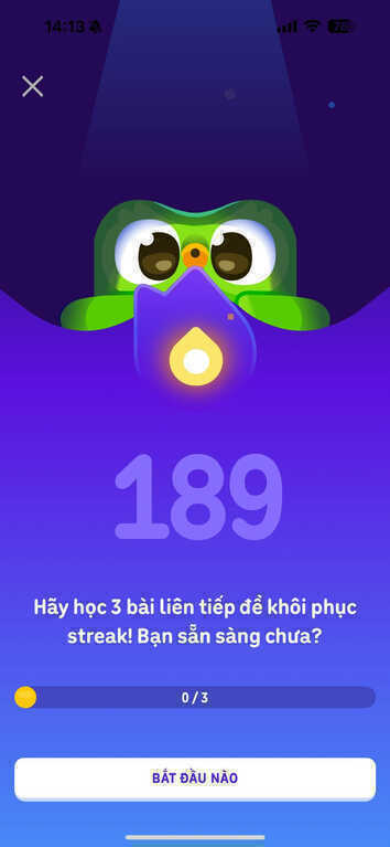 Duolingo chính thức cho khôi phục Streak đã mất