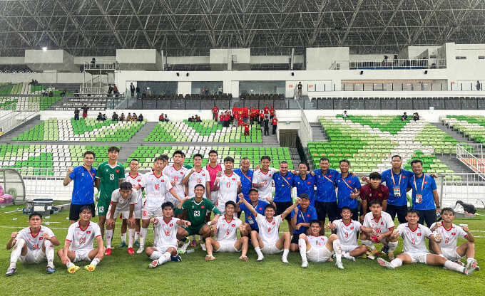 Việt Nam nắm ưu thế trước Indonesia ở giải U19 Đông Nam Á
