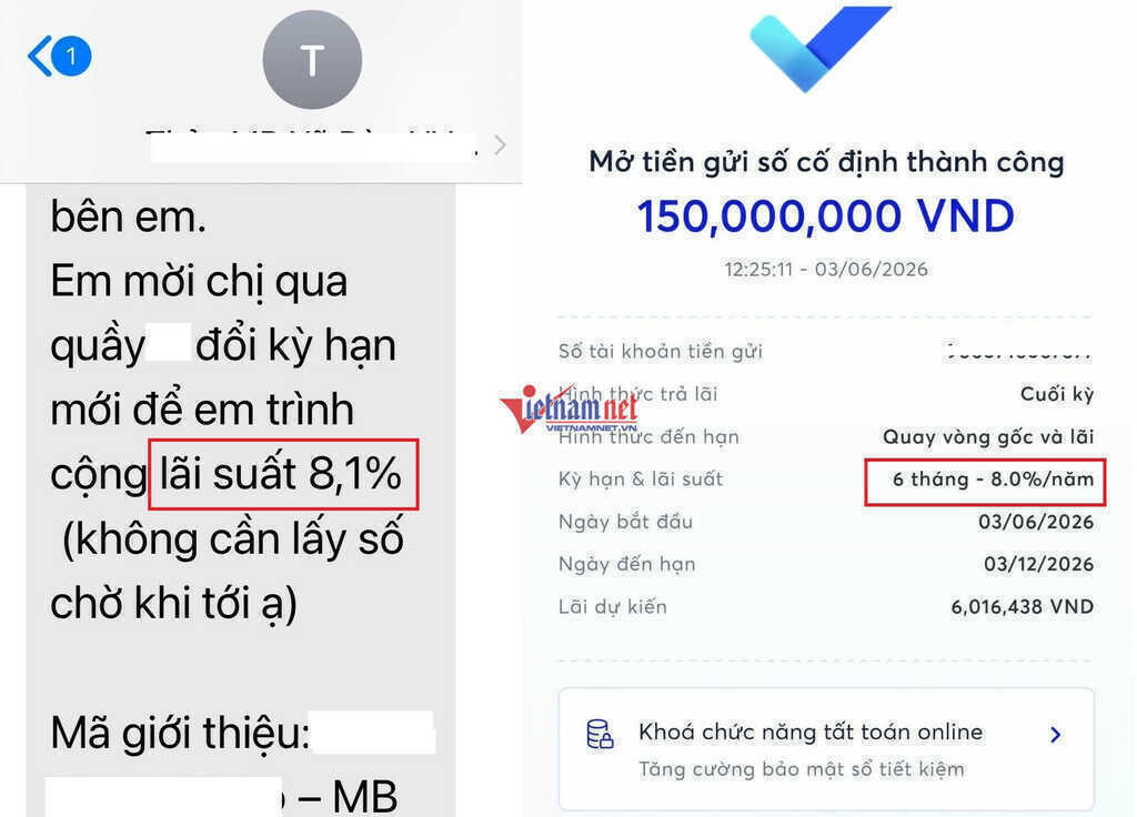 Lãi suất ngân hàng hôm nay 5/6/2026: Nhiều nơi trả trên 8%/năm dù niêm yết 7%