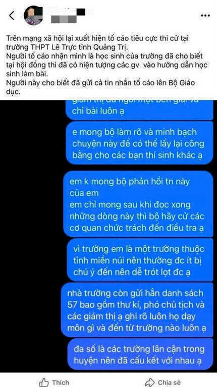 Bộ trưởng GD-ĐT làm việc với lãnh đạo Quảng Trị về vụ vi phạm thi tốt nghiệp