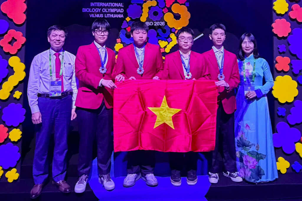 Việt Nam giành 4 Huy chương Bạc Olympic Sinh học quốc tế năm 2026