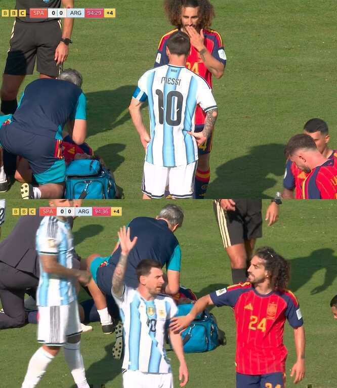 Messi bị chê `trẻ con` khi đòi phạt thẻ đỏ Cucurella